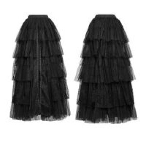     Gothic Wedding Dress Dual-use Crinoline Punk Rave Q-317/BK /     / -  