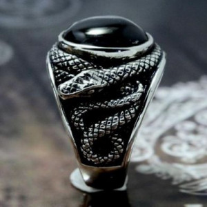  Black gemstone ring Yiwu Hecheng Jewelry Strength Supplier R1217 -  
