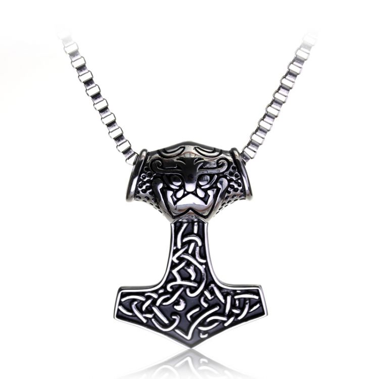  Thor hammer necklace the dark world Alloy THOR S HAMMER Norse Magick Mjolnir Men s Pewter International 1324  1
