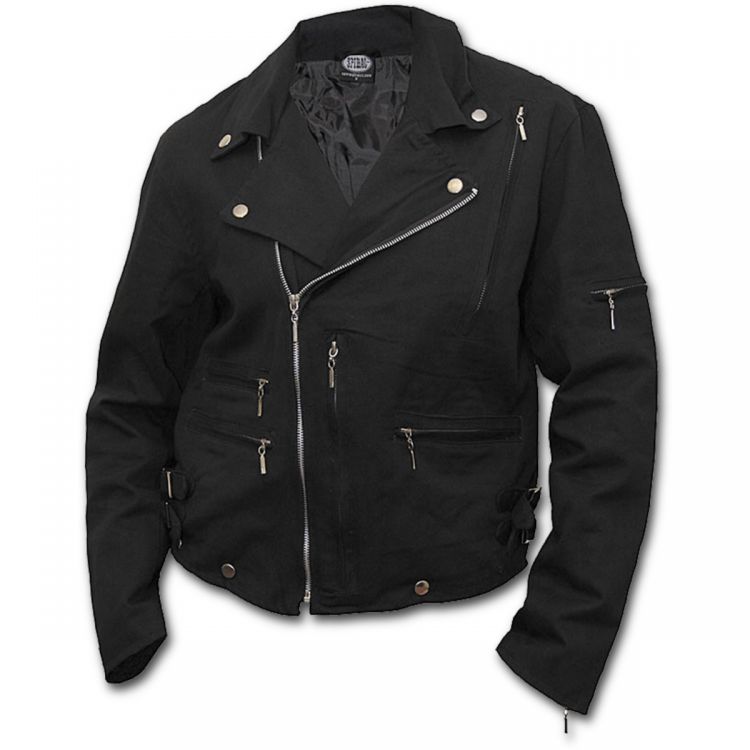  ROCK ETERNAL - Lined Biker Jacket Black Spiral Direct T136M651  1