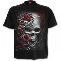  SKULLS N' ROSES - T-Shirt Black Spiral Direct E024M101 -  
