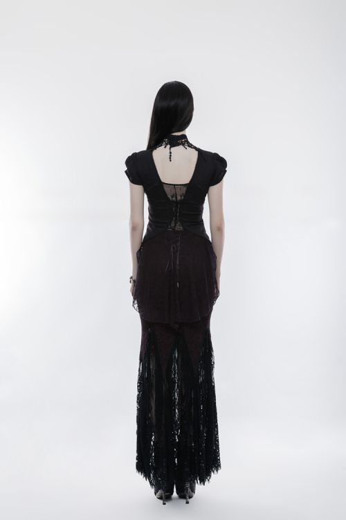  Gorgeous Gothic Lace Half Skirt Punk Rave WQ-344BQF/BK-RD  4