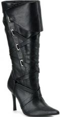 Поделиться. BANDIT-120, Blk Pu Strapped Pirate Knee Boot , 3 3/4 " 3 3/4...