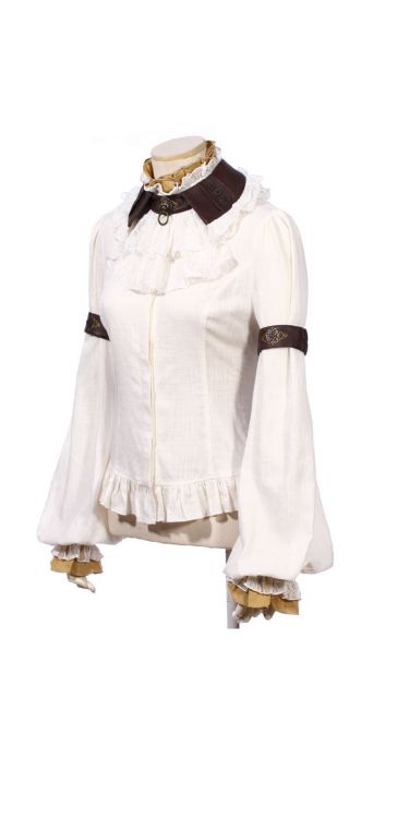 Steampunk Shirt White RQ-BL SP152w  13