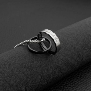  Double-ring titanium steel pendant Dongguan Changan Chuang Steel Jewelry Factory DZ0026/A -  
