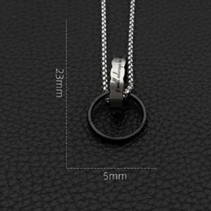  Double-ring titanium steel pendant Dongguan Changan Chuang Steel Jewelry Factory DZ0026/A -  