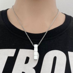  Tetris retro game titanium steel pendant Dongguan Changan Chuang Steel Jewelry Factory DZ0081/A -  