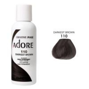 Темно коричневая краска для волос Adore Darkest Brown Adore 110 - маленькая картинка