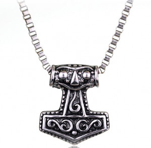  Thor hammer necklace the dark world Alloy THOR S HAMMER Norse Magick Mjolnir Men s Pewter - 