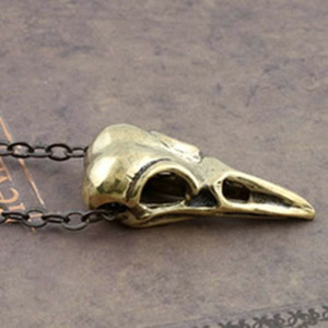  New Design Skeleton Vintage Necklace Punk Style Copper Men Pendant Necklace Jewelry - 