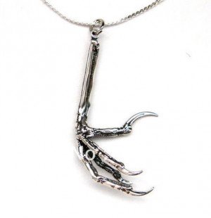  Hot Vintage Style Bird Foot Claw Talon Pendant Necklace - 