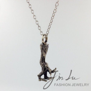  Antique Silver Necklace Gothic Punk The Hidden Blade Ghost Hand Claw Punk Pendant Necklace Vintage J - 