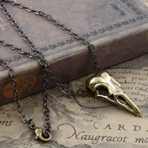  vintage bronze pendant necklace fashion skull necklace in jewelry newest statement chain necklace fo - 