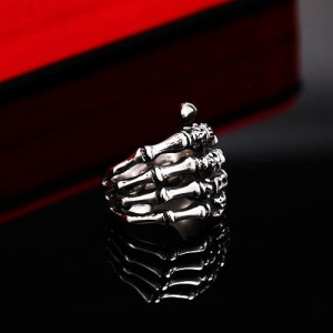  steel soldier new style wholesale skull hand ring Stainless Steel High Quality Skull Punk Man's - 