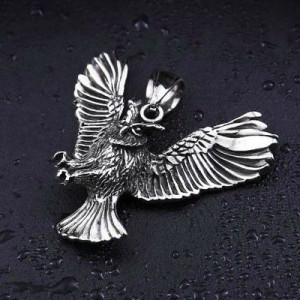  steel soldier drop shipping wholesale owl pendant necklace for men stainless steel arrival style jew - 