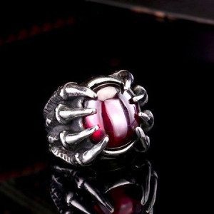     steel soldier High Qiuality Heavy Metal Dragon Claw Ring CZ zircon Exaggerated Personality Jewelry f - 