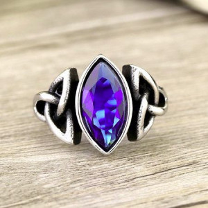  steel soldier film style men thor ring with blue stone fashion high quality 316l stainless steel jew - 