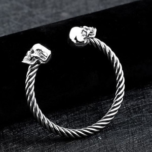 Double skull Bangle - 