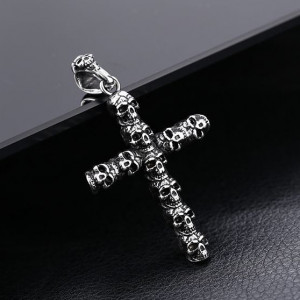  -    Punk Cross Skull Assemble Necklace - 