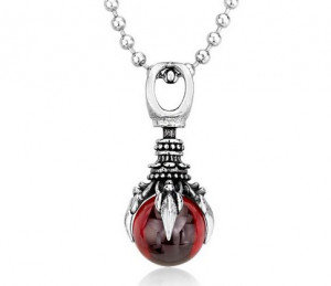     Claw stone pendant red - 