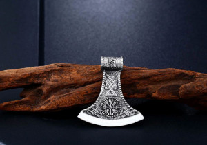  Norse viking pendant necklace stainless steel - 