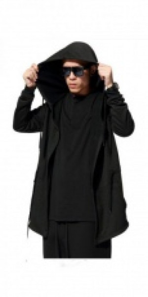  Autumn&Winter Fashion New Black Cloak Hooded Male International Autumn&Winter Fashion New Black Cloak Hooded Male -  