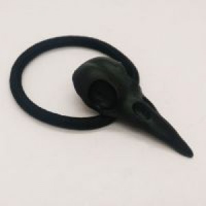    Punk Gothic Alloy Antique Crow Skull Hair Tie Holder Elastic International Black -  