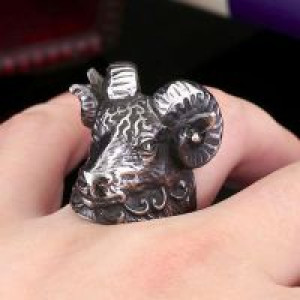   ring top quality Huge Tibetan Antelope Ring Cool Animal Punk International BR8-157 -  