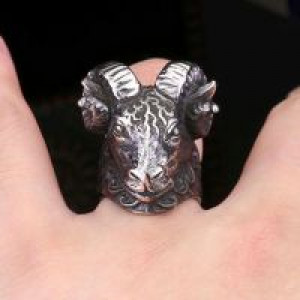    ring top quality Huge Tibetan Antelope Ring Cool Animal Punk International BR8-157 -  