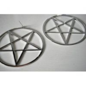  Fashion 3.4 Inches Large Gothic Pentagram Earrings International Fashion 3.4 Inches Large Gothic Pentagram Earrings -  
