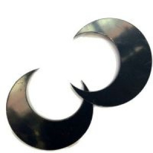  New big exaggerated long statement brincos bijoux pendientes black moon punk style earrings for wome International Black -  
