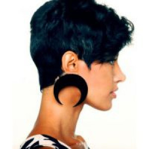  New big exaggerated long statement brincos bijoux pendientes black moon punk style earrings for wome International Black -  