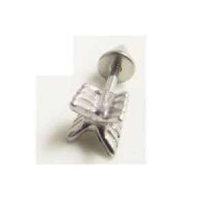  1pcs Silver Surgical Stainless Steel Stud Earring Arrow Shape Ear Tragus Piercing Fake Taper Fo International 1pcs Silver Surgical Stainless Steel Stud Earring Arrow Shape Ear Trag -  