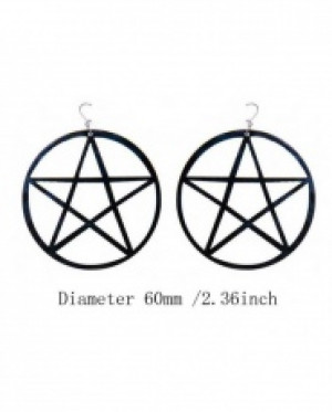  Black David Big Star Earrings Exaggerated Acrylic Circle Earrings For Women Nightclubs Bars Fashion International 66FFDS -  