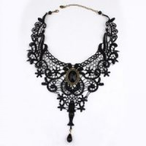 Fashion women Retro Lace necklace female Collar bone chain choker necklace pendant accesorios mujer International Fashion women Retro Lace necklace female Collar bone chain choker neck -  