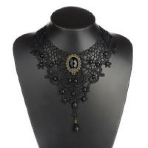  Fashion women Retro Lace necklace female Collar bone chain choker necklace pendant accesorios mujer International Fashion women Retro Lace necklace female Collar bone chain choker neck -  