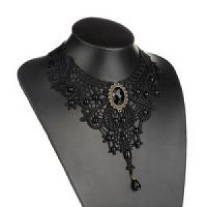  Fashion women Retro Lace necklace female Collar bone chain choker necklace pendant accesorios mujer International Fashion women Retro Lace necklace female Collar bone chain choker neck -  