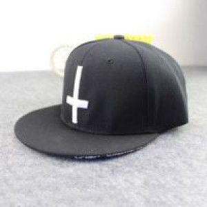  New Men s Hats and Caps Snapback Cross Pattern Print Baseball Strapback Hats International black -  