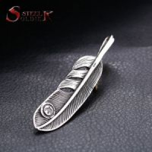  Steel soldier fashion men stainless steel gold eagle claw feather pendant titanium steel gothic styl International BP8-154 -  