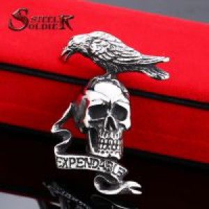  steel soldier moive style the expendable pendant necklace punk skull cool jewelry men personality je International BP8-168 -  