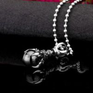  Steel soldier exquisite stainless steel claw stone pendant red black blue stone pendant jewelry BP8 International BP8-122 black -  