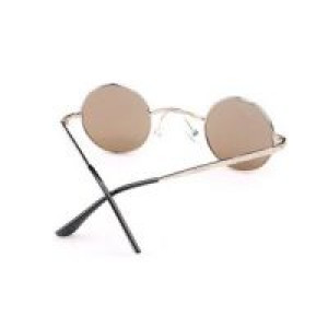 Очки Goth Steampunk Goggles Sunglasses Women Men Retro Coating Mirror Round Sun Glasses Unisex International green - маленькая картинка