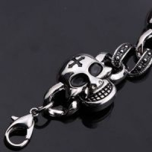  Cool Punk Skull Men Bracelet High Quality Stainless Steel Cuff Bracelets International WG2183 -  