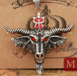  Hot Fashion Bison Ox Buffalo Bull Head Skull Necklace International TOP116600 -  