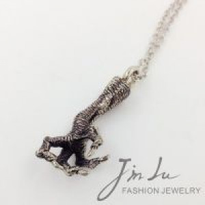  Antique Silver Necklace Gothic Punk The Hidden Blade Ghost Hand Claw Punk Pendant Necklace Vintage J International SMT101 -  