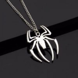  New Hot Sell Women Jewelry Fashion Vintage Silver Cute Spider Pendant Necklace 26" Girl YW4675 International 4675 -  