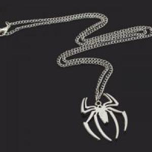  New Hot Sell Women Jewelry Fashion Vintage Silver Cute Spider Pendant Necklace 26" Girl YW4675 International 4675 -  