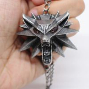  Witcher pendant collier medallion wizard wolf wild hunt 3 Figure Game necklace + witcher 3 wolf neck International NK-00478_rd -  