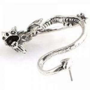  Trendy Vintage Gothic Punk Temptation Ear Cuff Metal Dragon Bite Wrap Earrings International F4F60 -  