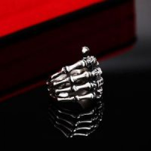  steel soldier new style wholesale skull hand ring Stainless Steel High Quality Skull Punk Man's International BR8-328 -  